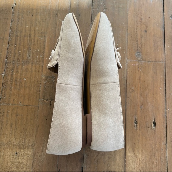 J.crew sand suede bow loafers flats academia almond toe casual women’s 8 NWOB - Picture 7 of 10